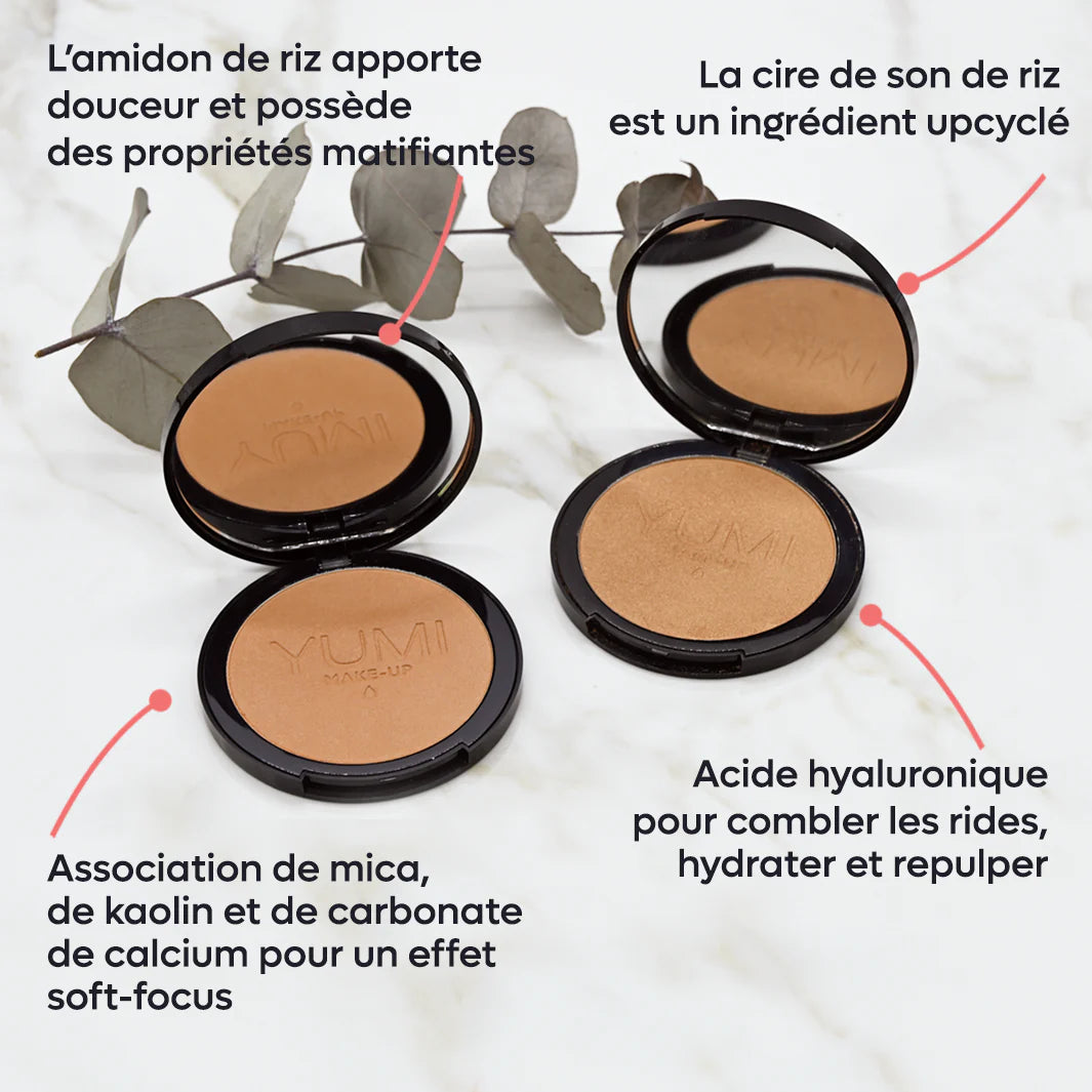 Poudre de soleil irisée hydratante – Effet bonne mine & glow naturel