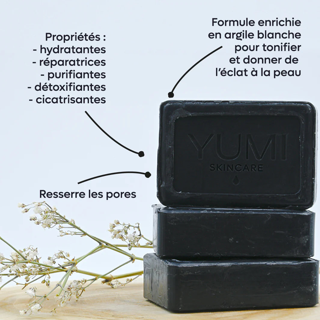 Savon visage au charbon actif - Peaux mixtes à grasses