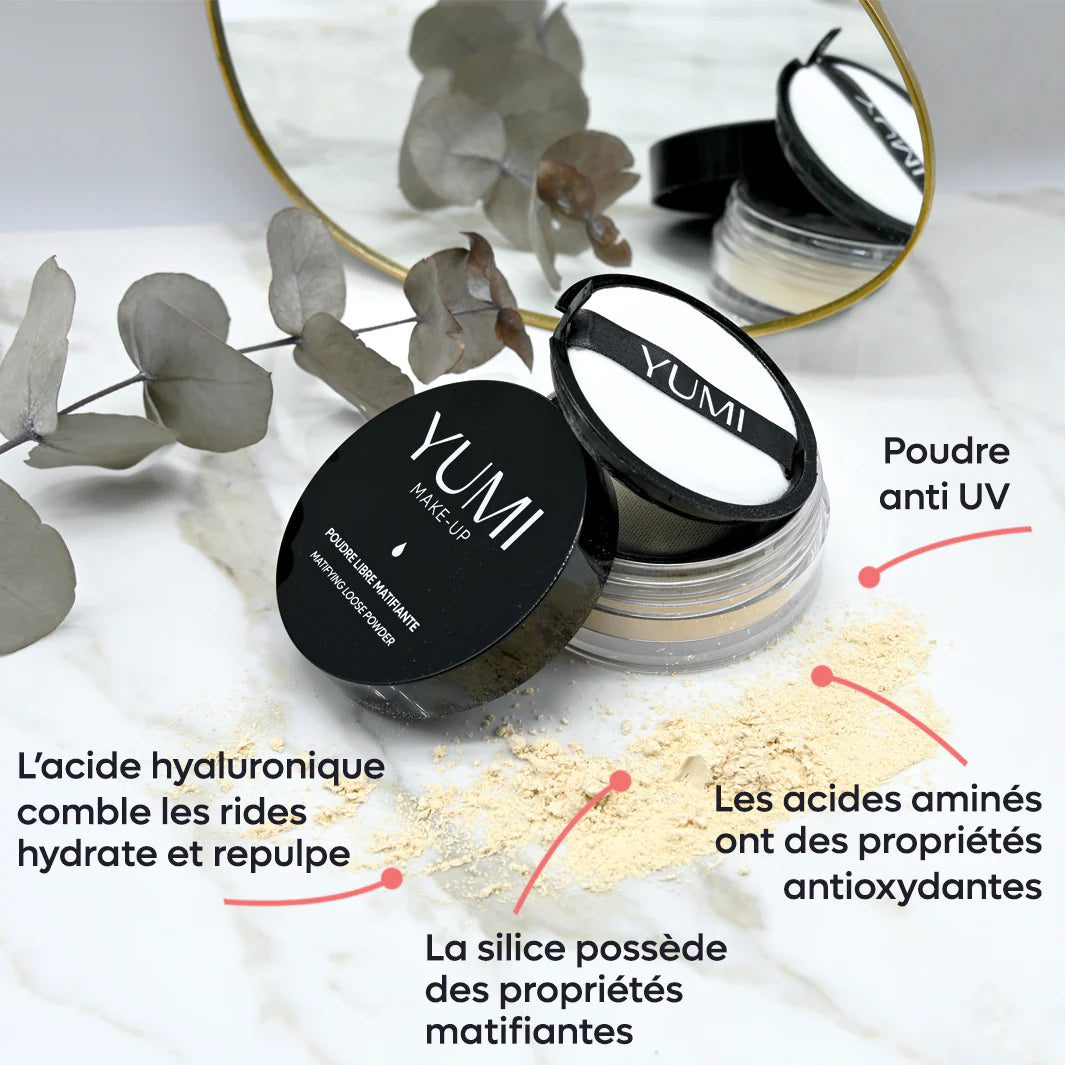 Poudre libre matifiante – Fixation maquillage & effet flouteur