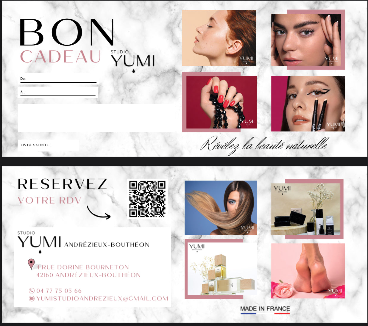 Carte cadeau Yumi Studio Andrézieux